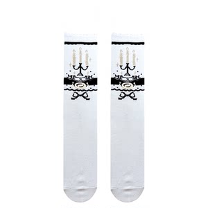 
Roji candlestick Lolita mid-tube breathable pure cotton bow warmth slimming legs socks cla Lolita Japanese style