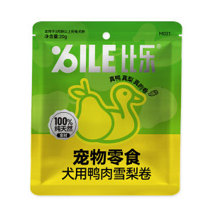 
u Xianbi Le Duck Meat and Pear Roll Teething Snacks Teddy Border Collie Golden Retriever Adult Puppies High-Protein Dried Meat Snacks