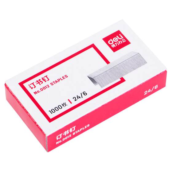 
[10 Boxes] Deli Staples 25 Page Staples 5 Boxes Stainless Steel Staples Stapler Nails Universal No. 12 Staples 24/6 Office Stationery Supplies Staples Thick Layer Nails