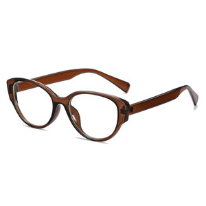 Cat's eye glasses women can match digital myopia osteophyllus square face black -frame glasses frame orange cat frame advanced sense
