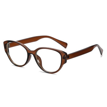 No-makeup cat eye glasses for women, high-end, orange cat frame, slimming