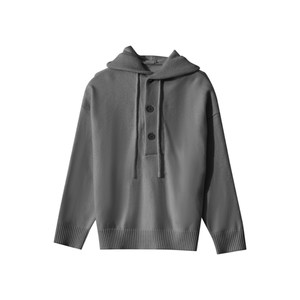 Hualun autumn and winter super good -looking hooded sweater men's half -open shirt sweater men's tide brand couple coat top
