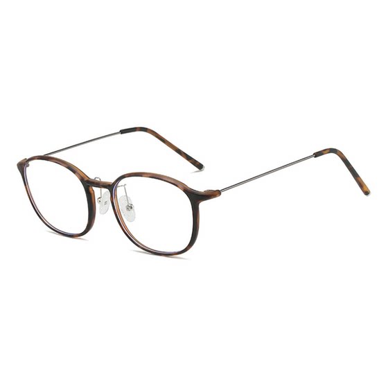 
Korean version of lazy style ultra-light tr90 brown glasses frame for women can be matched with myopic eyes, bare face tortoiseshell nerd frame