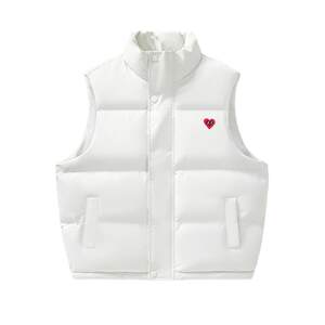 
Charles Heart Winter Vest Men's Thickened Cold-proof Stand-up Collar Trendy Brand Sleeveless Waistcoat Couple Solid Color Cotton Jacket