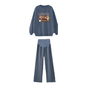 
Jingqi Maternity Sweater Suit Fashionable Fashionable Winter Clothes 2025 New Loose Long Sleeve Autumn and Winter Lazy Style Women