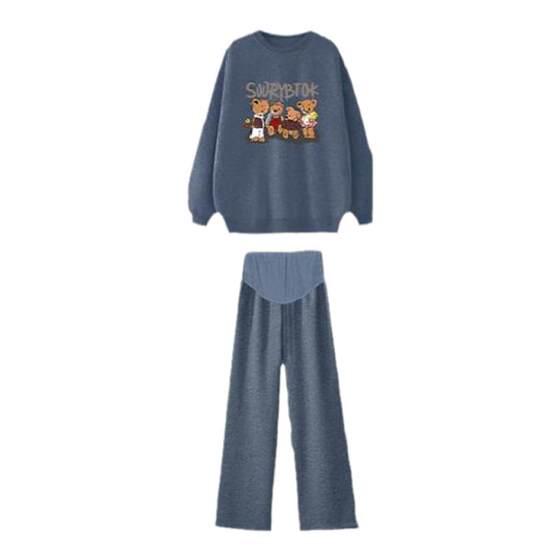 Jingqi Maternity Sweater Suit Fashionable Fashionable Winter Clothes 2026 New Loose Long Sleeve Autumn and Spring Lazy Style Women