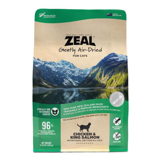 ZEAL New Zealand imported high -meat nutrient beef salmon into kittens natural air -dried cat food 320g/960g
