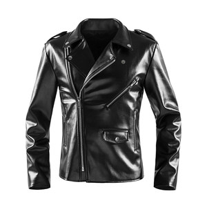 
Motorcycle leather jacket for men 2025 spring new lapel trendy young handsome Korean style slim short leather jacket jacket