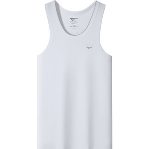 
Seven Wolves men's white vest pure cotton men's underwear hurdle fitness summer sweat-absorbing cotton bottom sweatshirt