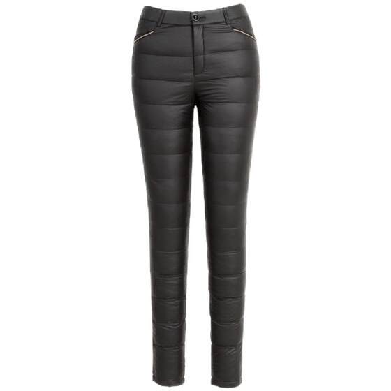 
Clearance women's down pants for women wearing fashionable and thickened style new style plush feet winter slimming pants cotton pants