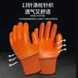 Găng tay bảo hộ lao động Chuangxin P358, công việc chống mài mòn cộng với nhung dày chống trượt, chống thấm nước và chịu dầu PVC đầy đủ treo găng tay nhúng găng tay da bảo hộ Gang Tay Bảo Hộ