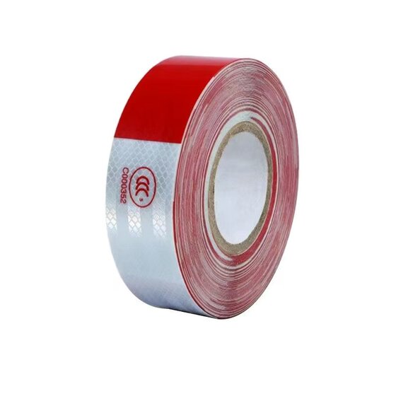 Red and white truck reflective stickers, car warning stickers, body reflective strips, night vehicle logo reflective film stickers modification