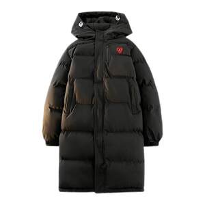 
Charles Heart American Casual Mid-Length Cotton Coat for Men and Women Winter New Thick Warm Cotton Couple Couple Jacket