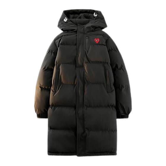 
Charles Heart American Casual Mid-Length Cotton Coat for Men and Women Winter New Thick Warm Cotton Couple Couple Jacket