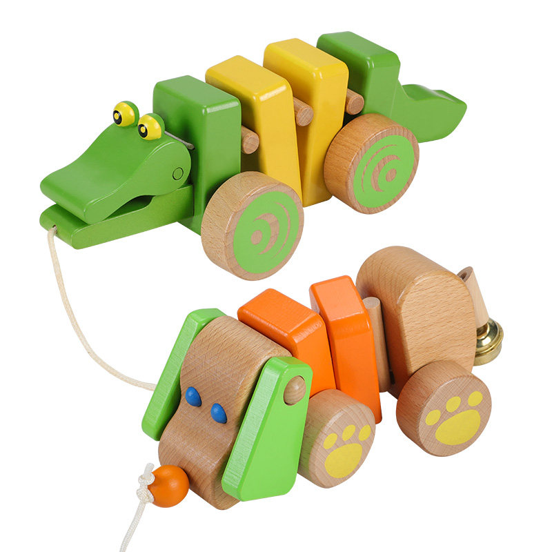 Canard En Bois à Tirer Avec Clochette - Jouet Éducatif Pour Enfants 1-3 Ans - Développe Marche, Équilibre Et Coordination - 3