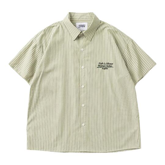 トップス Eaphi EMBROIDERY SHORT SLEEVE SHIRTS Kxlfchn Striped Embroidered Shirt - Men's & Women's Summer Casual Top