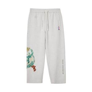 
Lingzhi [NBA Co-branded Bucks] Jack Jones Spring Men's Sweatpants Long Pants Printed Loose