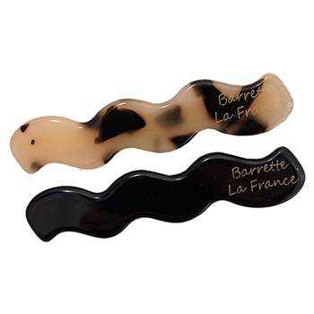 2 Retro Simple Geometric Acetate Hair Pinches