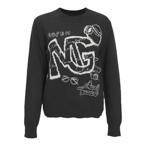 
Migaino new round neck versatile loose and stylish jacquard sweater for winter