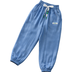 Children's Clothing Children's Tencel Mosquito-proof Pants Summer Thin Denim Trousers Girls Boys Pants Summer Ice Silk Bloomers