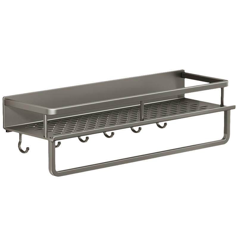 Porte-Serviettes Mural 2 Niveaux Aluminium Blanc Spatial 40,6 Cm – Design Moderne Pour Salle De Bain, Cuisine Ou Hôtel