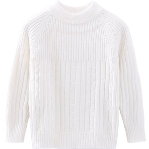 
Children's cashmere sweater baby white sweater pullover turtleneck thickened knitted base girl cardigan boy pure color