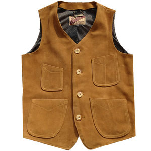 Selling sale! Volleyy leather drooping sinking hands, Kajie retro slim leather leather vest men