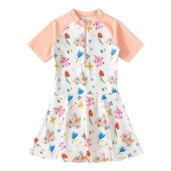 Girls' split medium-sized children's quick-dry swimsuit set