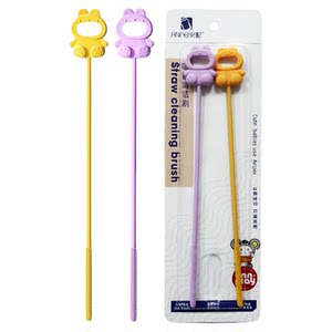 
Silicone straw brush baby bottle straw brush water cup tube cleaning brush baby special children's water cup long handle brush