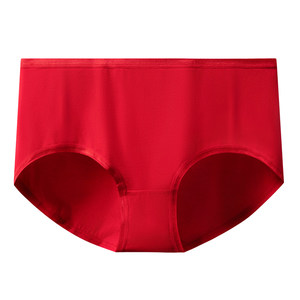 舒雅25秋冬新品女士舒美棉鸿运新年本命年马年生肖裤红品平角内裤