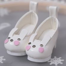 Bjd Doll Shoes 6 очков кроличьи высокие каблуки Симпатичные три -цвета дополнительные аниме детские обувь