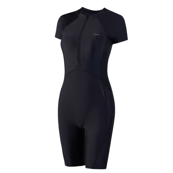 361 swimsuit women's 2025 new swimming pool special one-piece flat angle professional sports conservative large-size swimsuit
