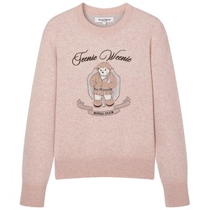 
TeenieWeenie bear winter clothes simple casual wool blend sweet round neck sweater women's clothing