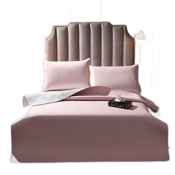 Pink cowhide head layer cool mat for four seasons household use thickened