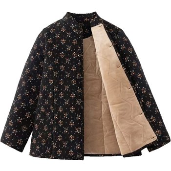 Mom's autumn and winter small cotton-padded coat plus velvet jacket short cotton-padded jacket