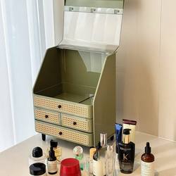 Dressing Table Cosmetics Storage Box Desktop High-End Dustproof Washbasin Bathroom Skin Care Product Shelf Storage Rack