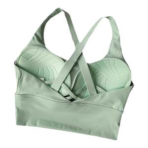 All-in-one sports underwear with side breasts high-strength professional shockproof gather running bra yoga fitness bra summer