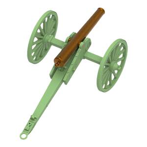 
Napoleon M1800 cavalry cannon quick-load military model toy finished product