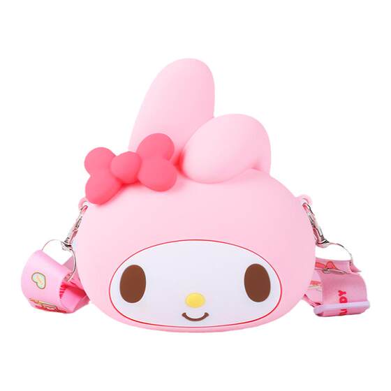 
Authentic authorized Sanrio silicone kids cartoon children's small coin wallet cute crossbody bag girl