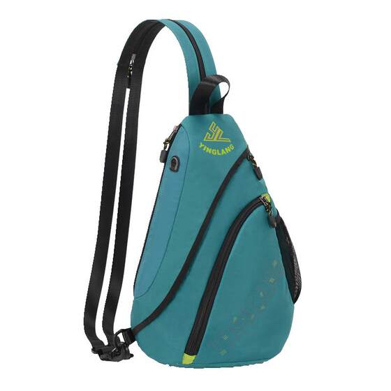 Chest bag women's new messenger bag water droplet shoulder shoulders and two -shoulder two -purpose men's riding capacity Outdoor sports light backpack
