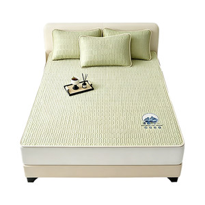 Latex mat summer 2026 new brand Aa maternal and infant grade washable summer soft ice silk mat three-piece set