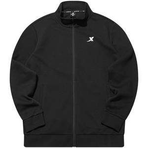 Xtep Jacket Men's Autumn and Winter New Men's Knitted Top Stand Collar Jacket Cardigan Sweater Casual Velvet Sportswear