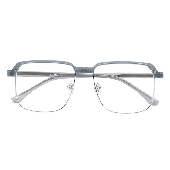 
Handsome, big face, big frame, color-changing retro myopia glasses for men online, can be equipped with black wide eye frames, trendy