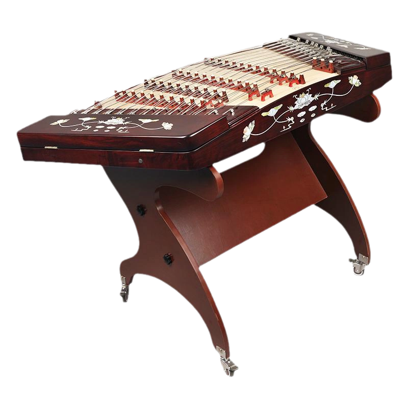 星海演奏級紫檀木貝雕402揚琴彩螺鈿大果紫檀8623L樂器