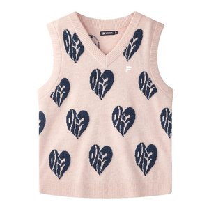 
FILA FUSION Fashion Brand Couple Knitted Sweater 2025 Autumn New Fashion Loose Sweater Vest