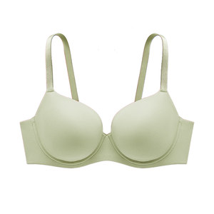 
Ya [Xiao Qingti] Seamless bra for women, thin, new glossy face support, slightly gathered, full cup, big breasts, small bra