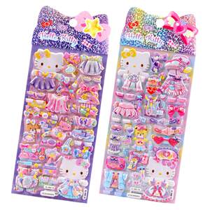 
Sanrio Hello Katie Hellokitty three-dimensional 3D dress-up bubble stickers children girl toy stickers