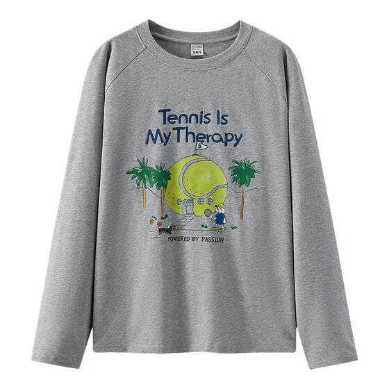 
Semir long-sleeved T-shirt men's spring cartoon print round neck couple wear 2026 new sports element graffiti top