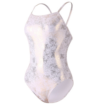 
JKUSS waistless backless one-piece triangle shiny fabric