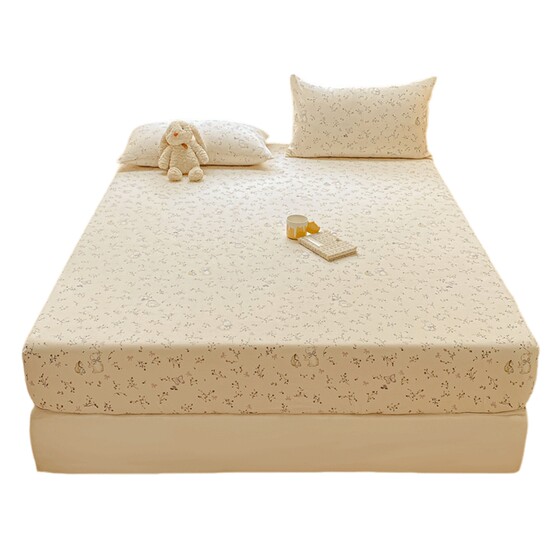 
Double-layer gauze fitted sheet 2026 new type A maternal and infant grade student dormitory bed cover anti-slip mattress protector machine washable
